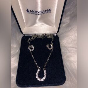 Horseshoe Necklace & Earring Set by Montana Silversmiths